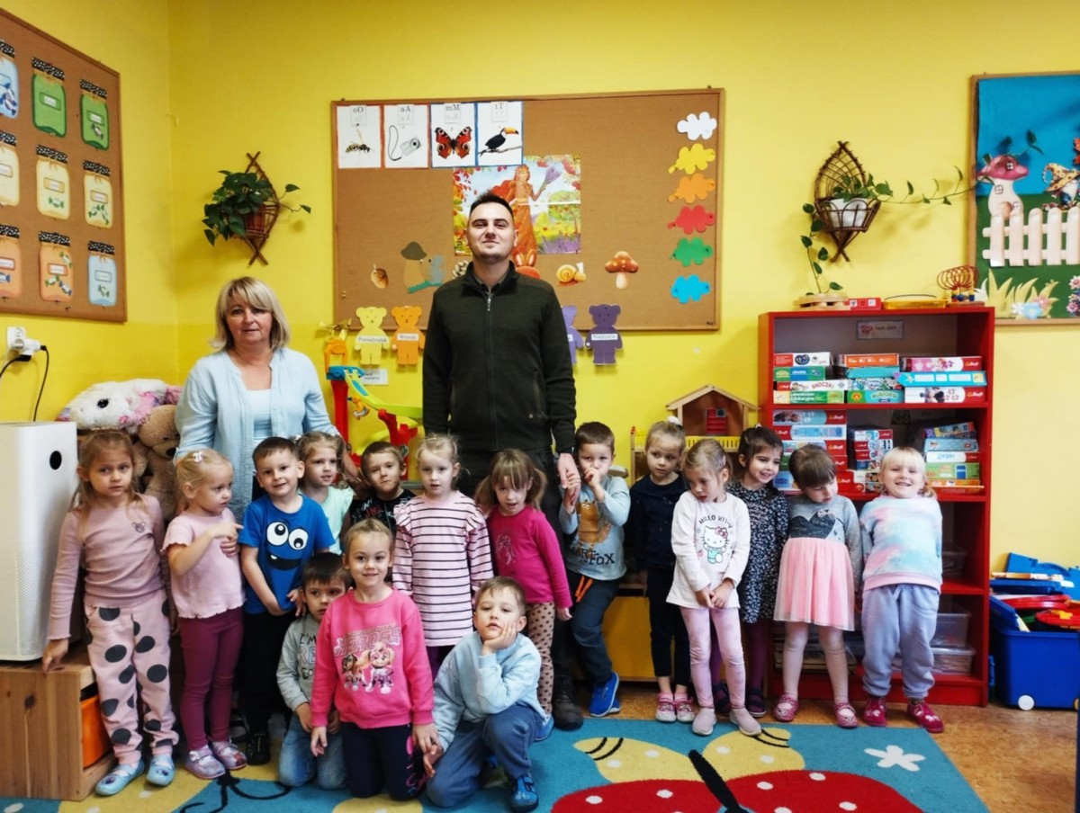 Pan Leśniczy w naszym przedszkolu.
